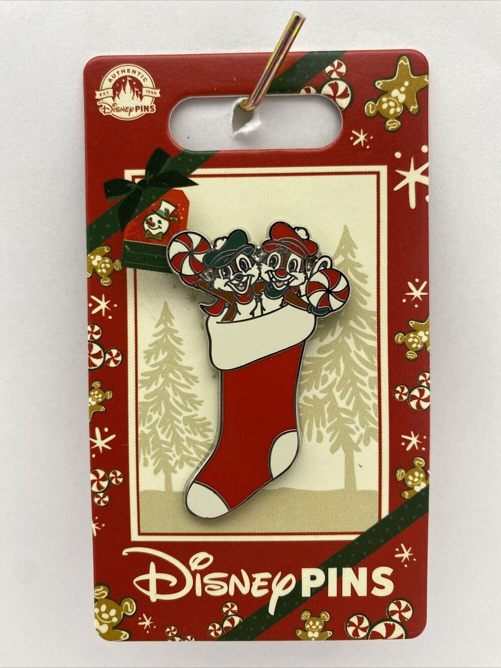 Disney Parks Pin Chip ‘n Dale & Christmas Stocking Holiday 2022 Trading Pin